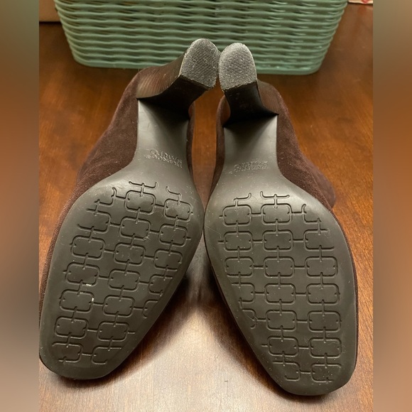 Franco Sarto Women's Ankle Boots Booties Brown High Heel Suede Size 7M - Picture 8 of 10